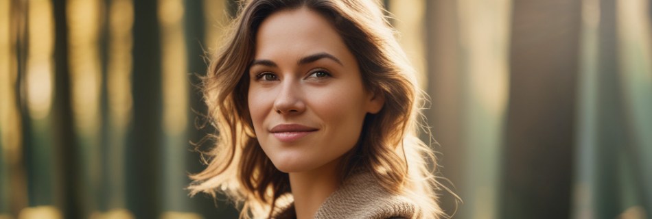 Jugendliche Frau im Wald